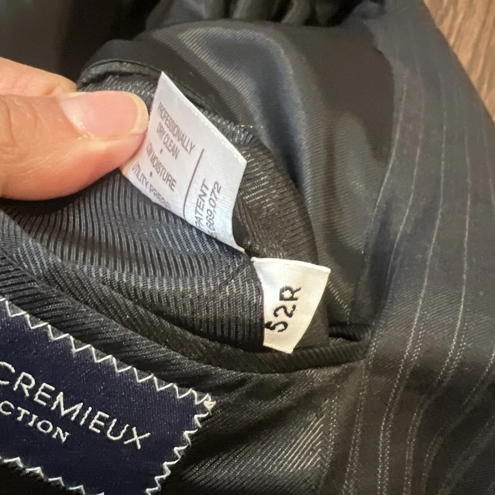 Cremieux Loro Piana Wool Blazer Men's In Gray Stripe Size 52R